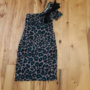 Material girl leopard print dress Size medium